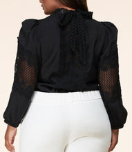 Load image into Gallery viewer, Peek A Boo Laced Blouse - Plus