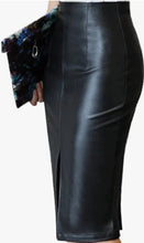 Load image into Gallery viewer, Spoiled Faux Leather Pencil Skirt