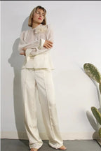 Perfect & Posh Satin Pants and Blouse Set