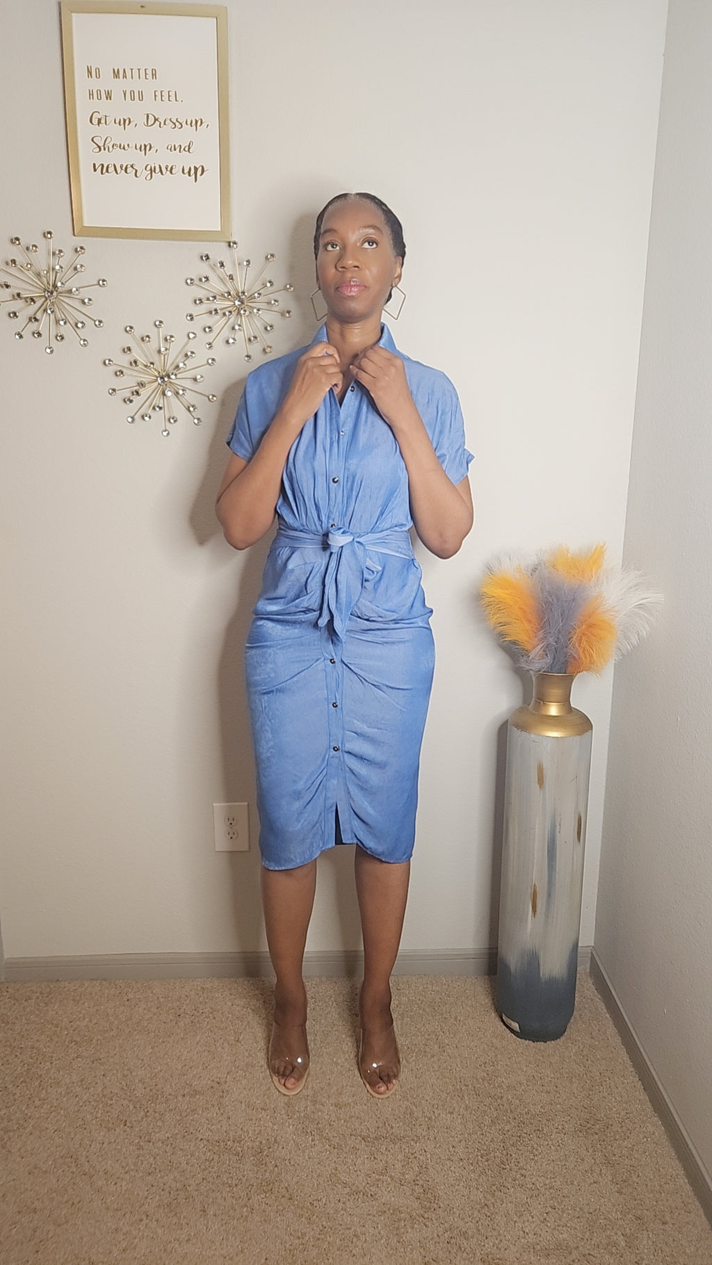 Effortlessly Refined Denim Shirt Dress - COMING SOON