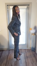 Positioned With Purpose Rhinestone Pinstripe Pants