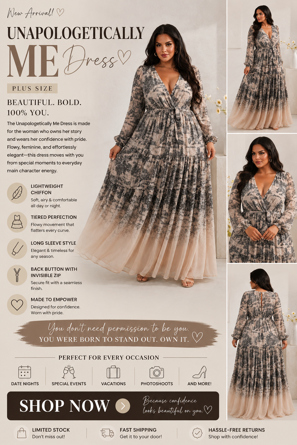 Unapologetically Me Dress - Plus Size