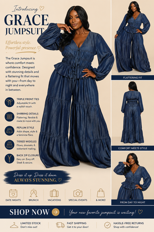 Grace Jumpsuit - Plus Size