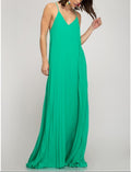 Pleated Maxi Dress