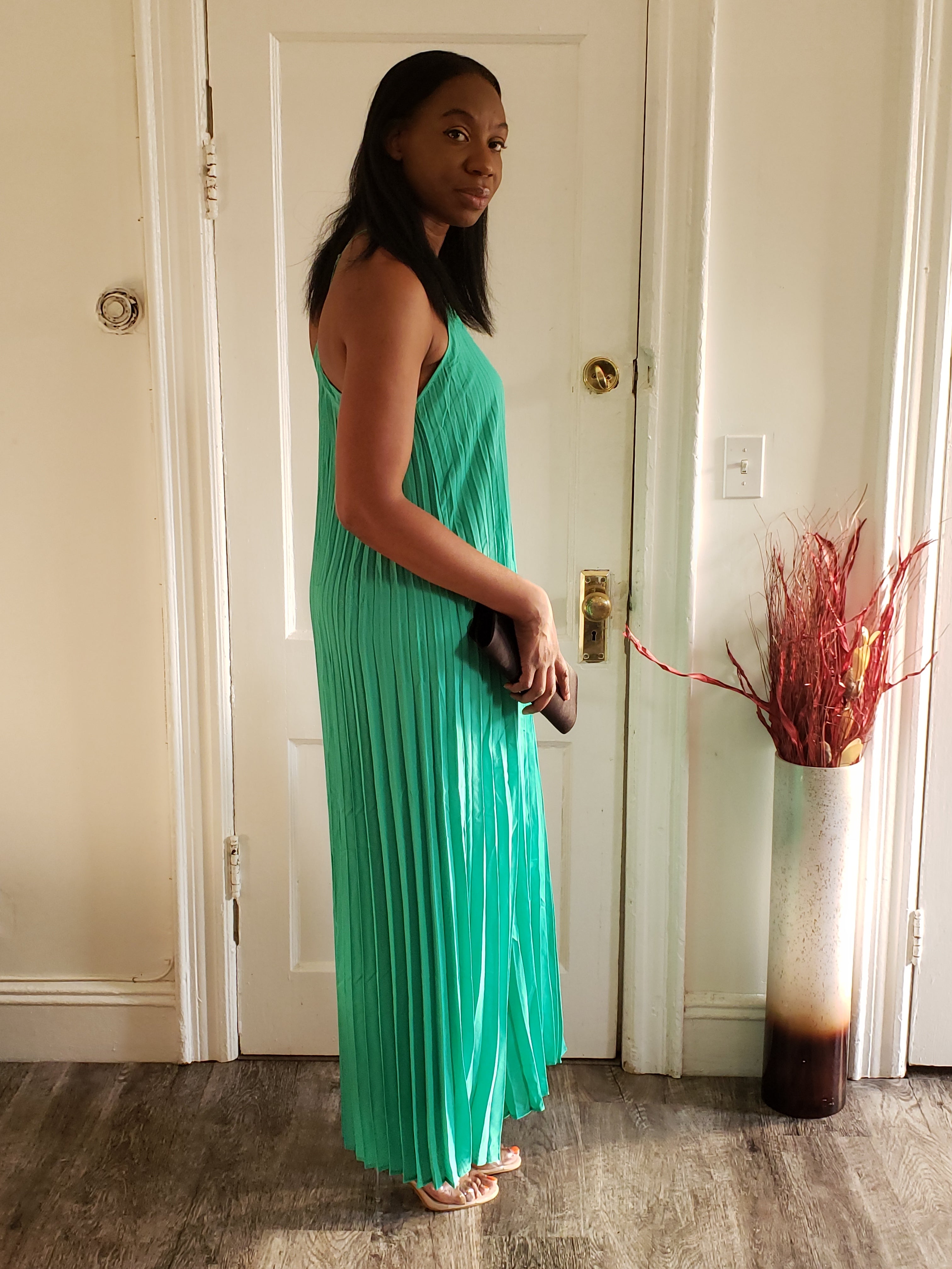 Pleated Maxi Dress