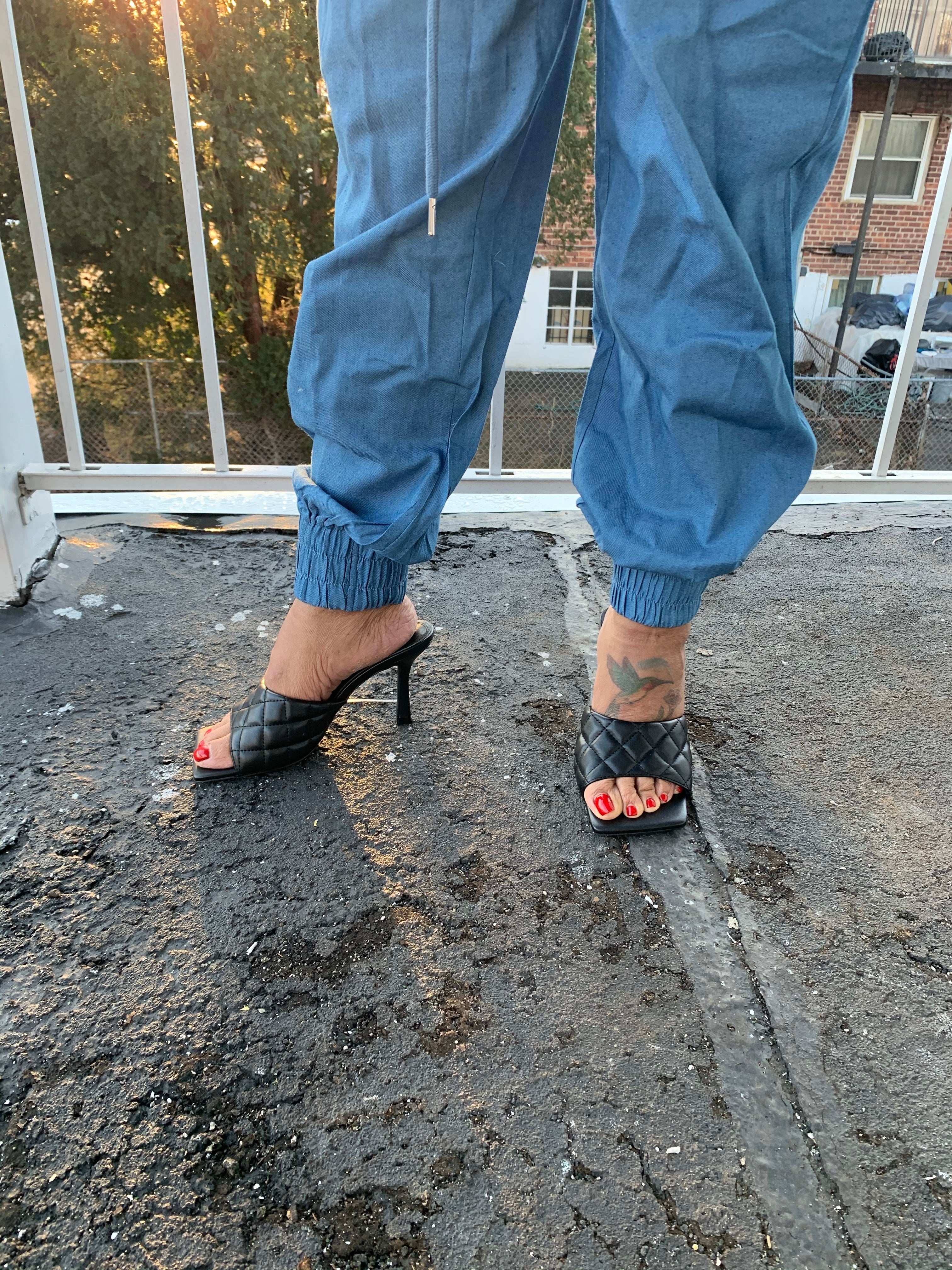 Dance With Me Square Toe Quilted Mules
