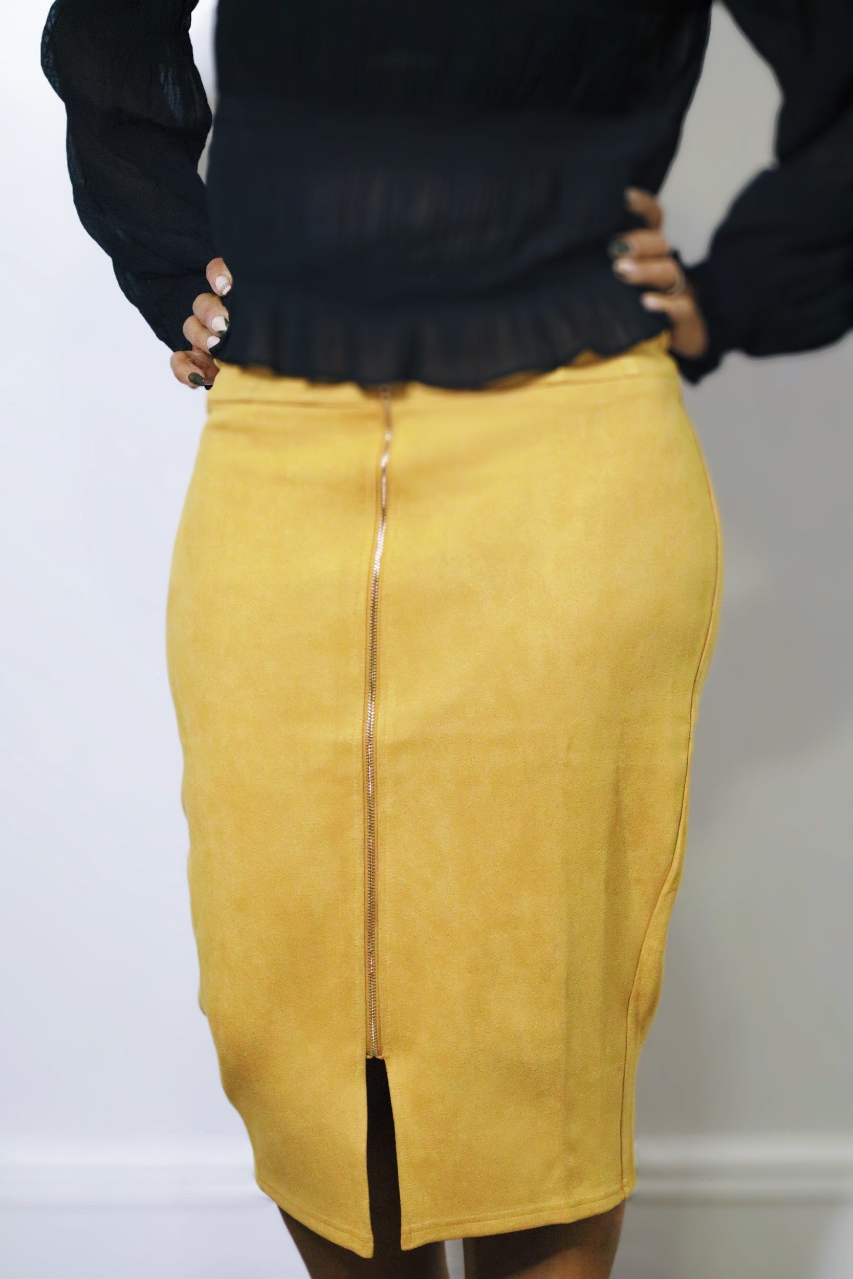 Marked With Grace Mustard Skirt