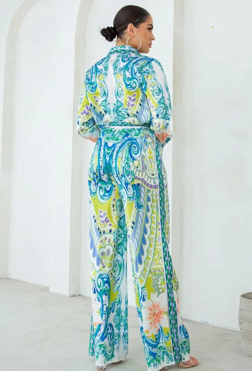 Spring Bloom Two Piece Pants Set