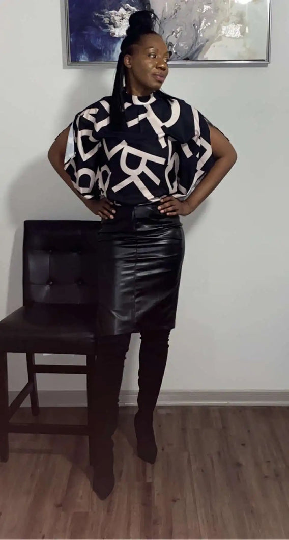 Spoiled Faux Leather Pencil Skirt